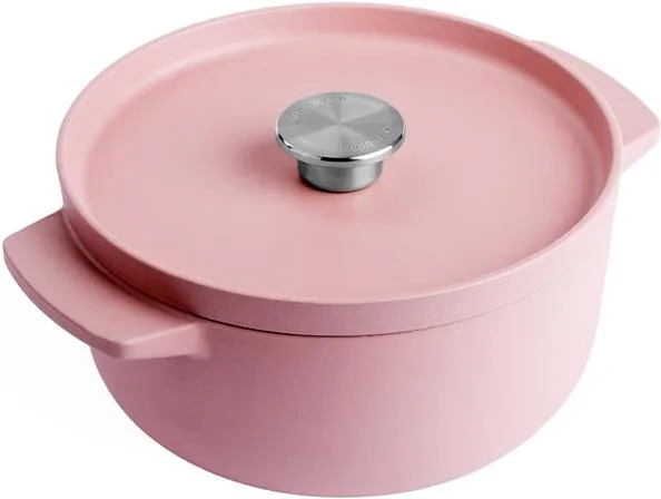Чугунная кастрюля KitchenAid 3,3 л, пудрово-розовая