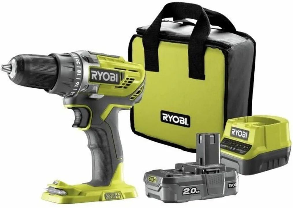 Дрель-шуруповерт RYOBI R18DD3-120S с АКБ и ЗУ