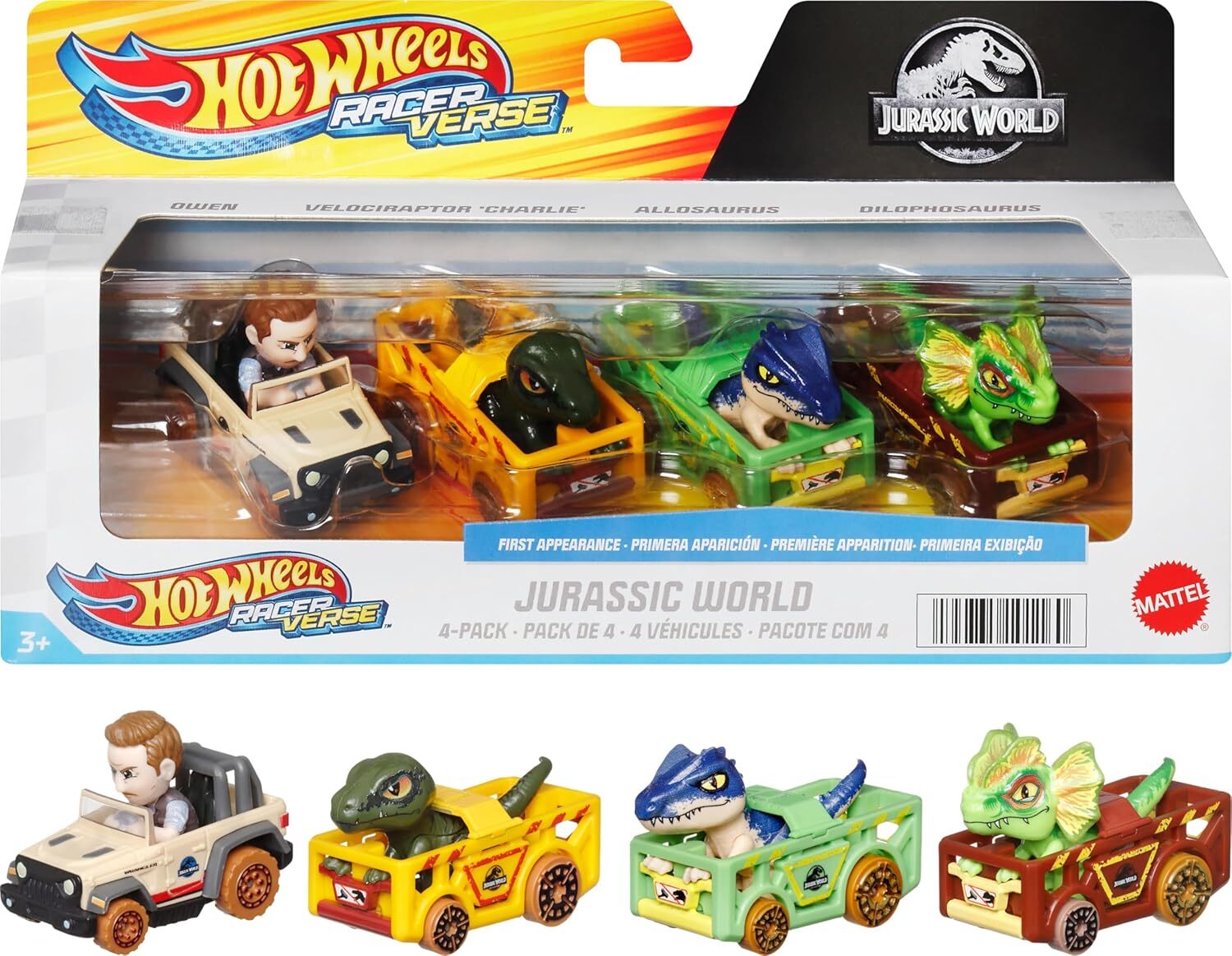 Игровой набор Hot Wheels RacerVerse Jurassic World HKD32