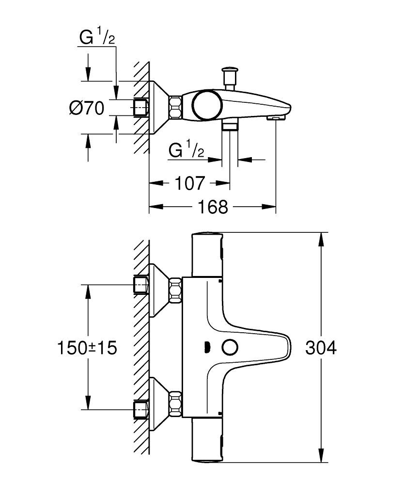 Смеситель Grohe Precision Start матовый черный 345982430