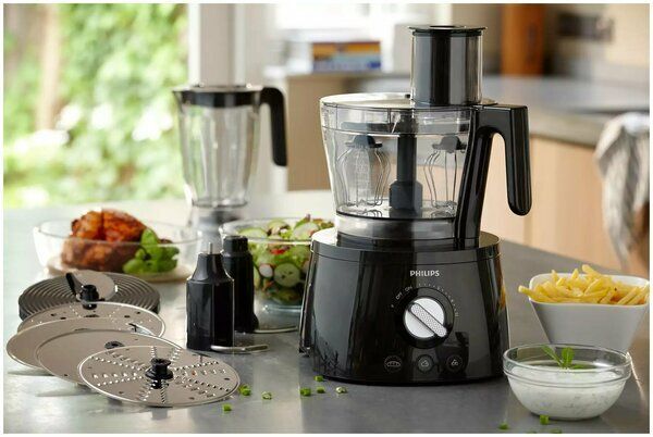 Кухонный комбайн Philips HR7776, 1000 Вт, черный