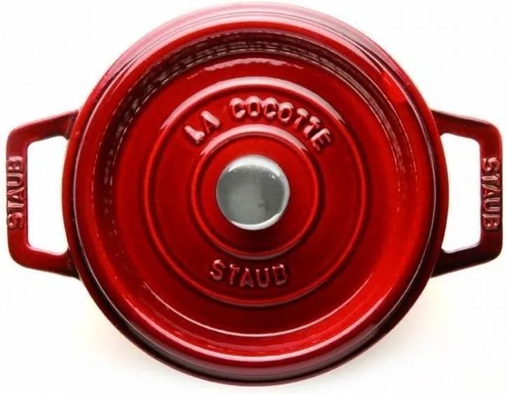 Чугунная круглая кастрюля Staub Cocotte Ø 28 см, вишнёвая 40509-362-0