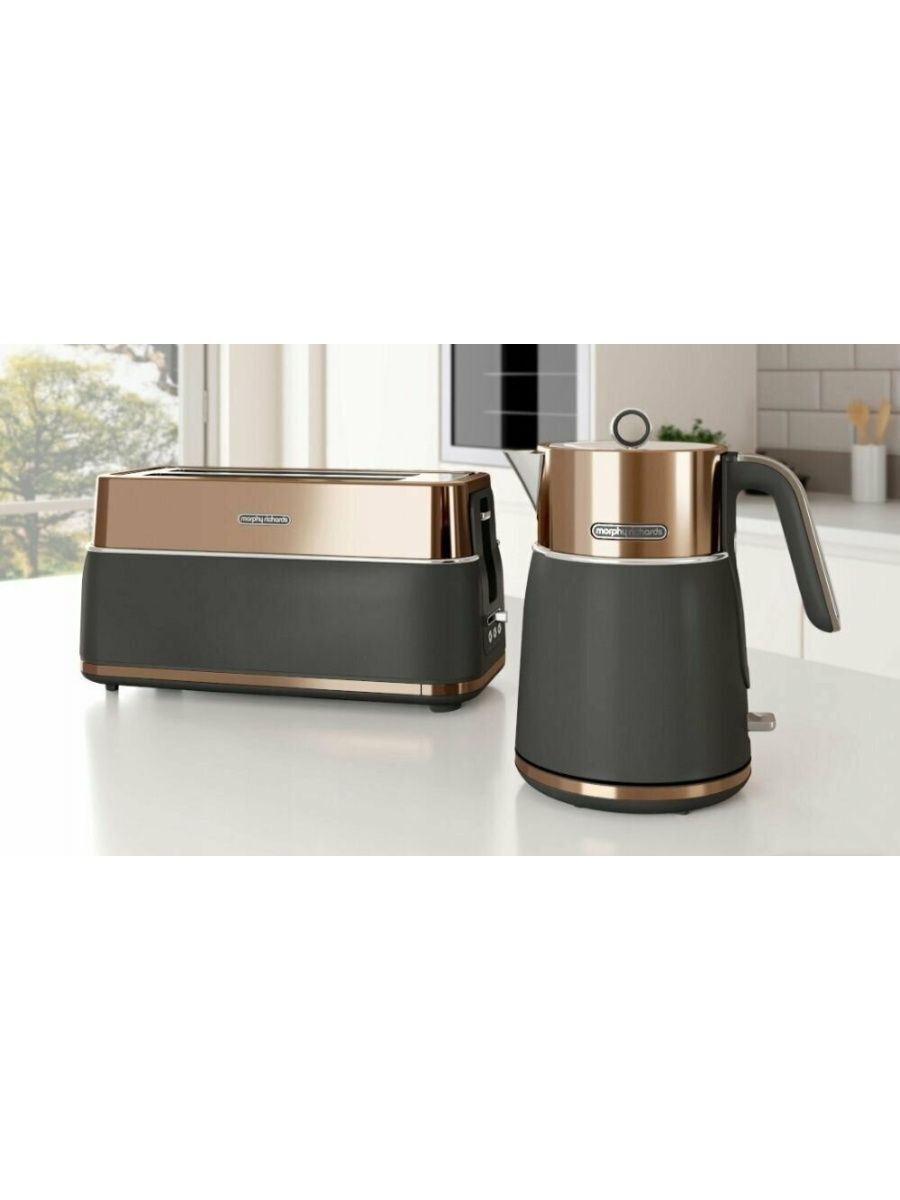 Тостер для хлеба Morphy Richards Signature Copper 1750 Вт, черный/медь