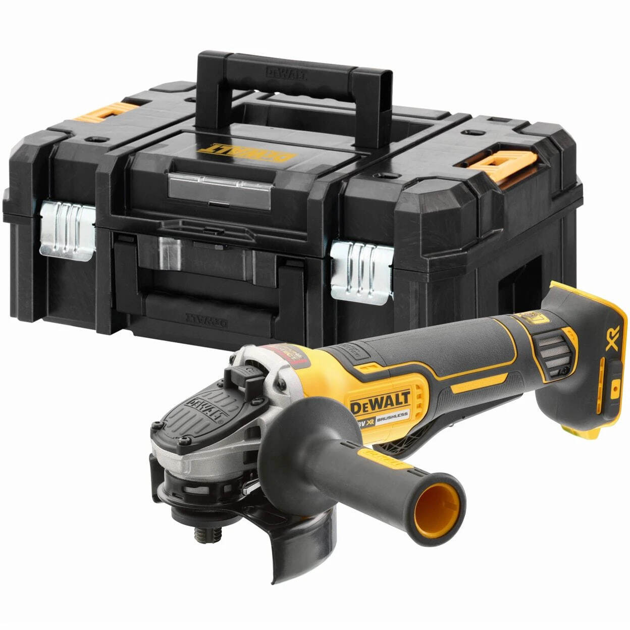 Аккумуляторная угловая шлифмашина Dewalt DCG406NTXJ, без АКБ и ЗУ, в кейсе