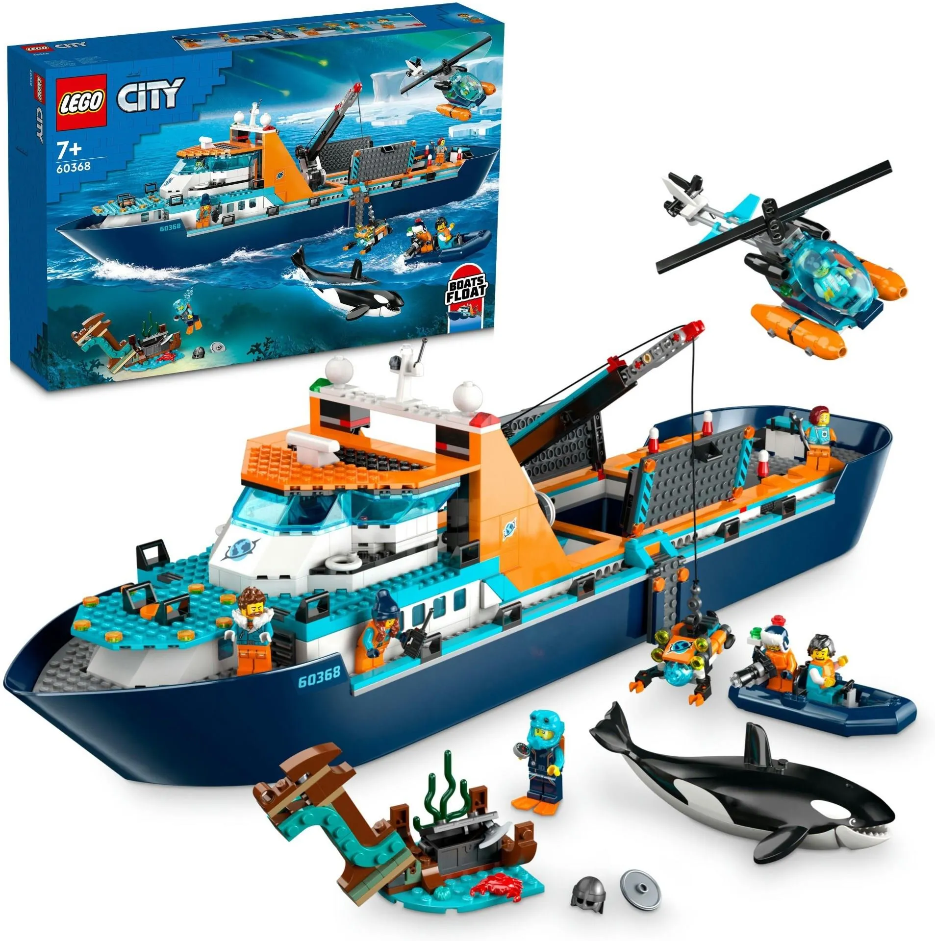 Конструктор LEGO City 60368 Лодка арктического исследователя
