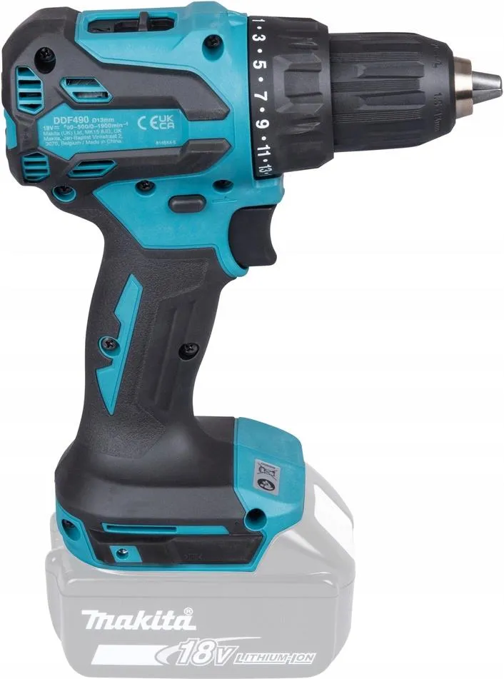 Аккумуляторная дрель-шуруповёрт Makita DDF490Z 18 В, без АКБ и ЗУ