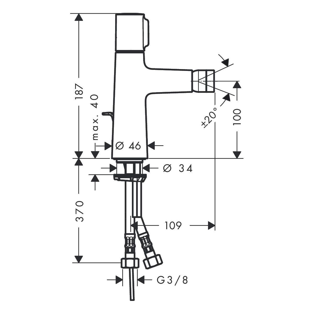 Смеситель для биде hansgrohe Talis Select S 72202000 хром