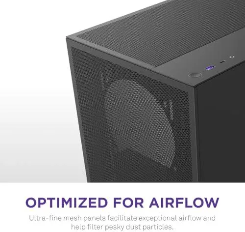 Корпус NZXT H5 Flow, Mid-Tower ATX, чёрный, 2×120 мм