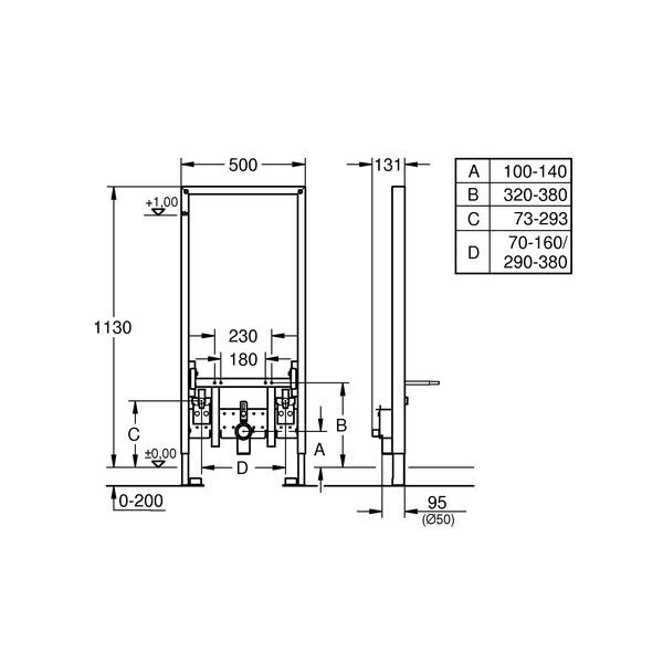Монтажная система Grohe Rapid Sl Do 1 13M Ag 4005176291357 38553001