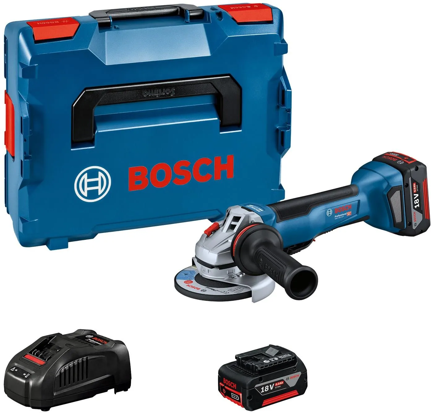Аккумуляторная угловая шлифовальная машина болгарка Bosch GWS 18V-10 P Professional 06019J4101