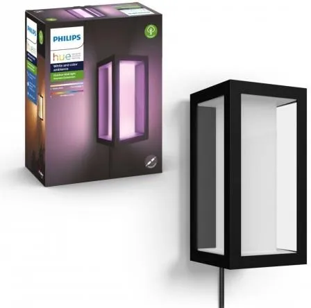 Уличный настенный светильник PHILIPS Hue White and Color Ambiance Impress черный 192674
