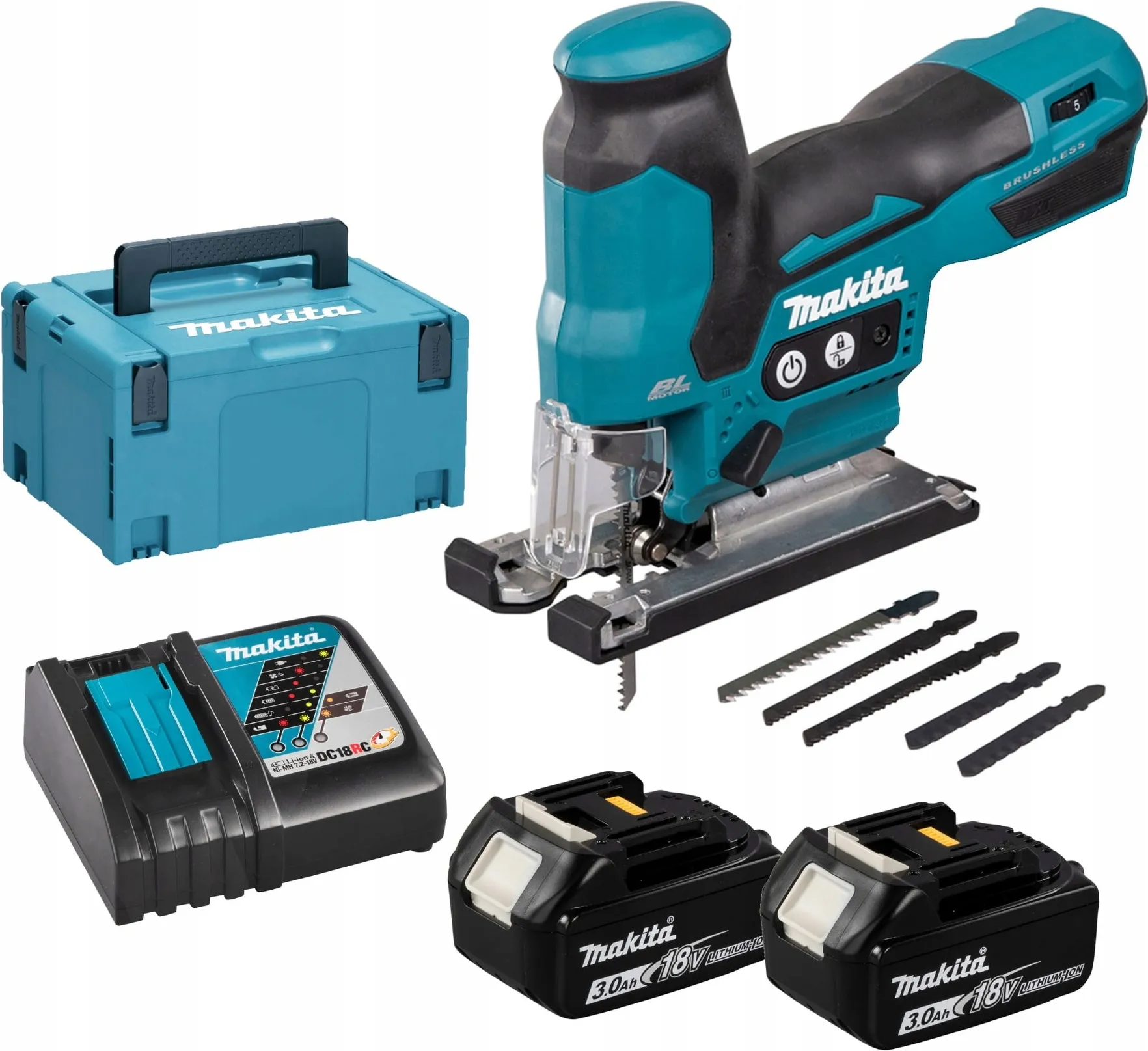 Лобзик аккумуляторный Makita DJV185RFJ