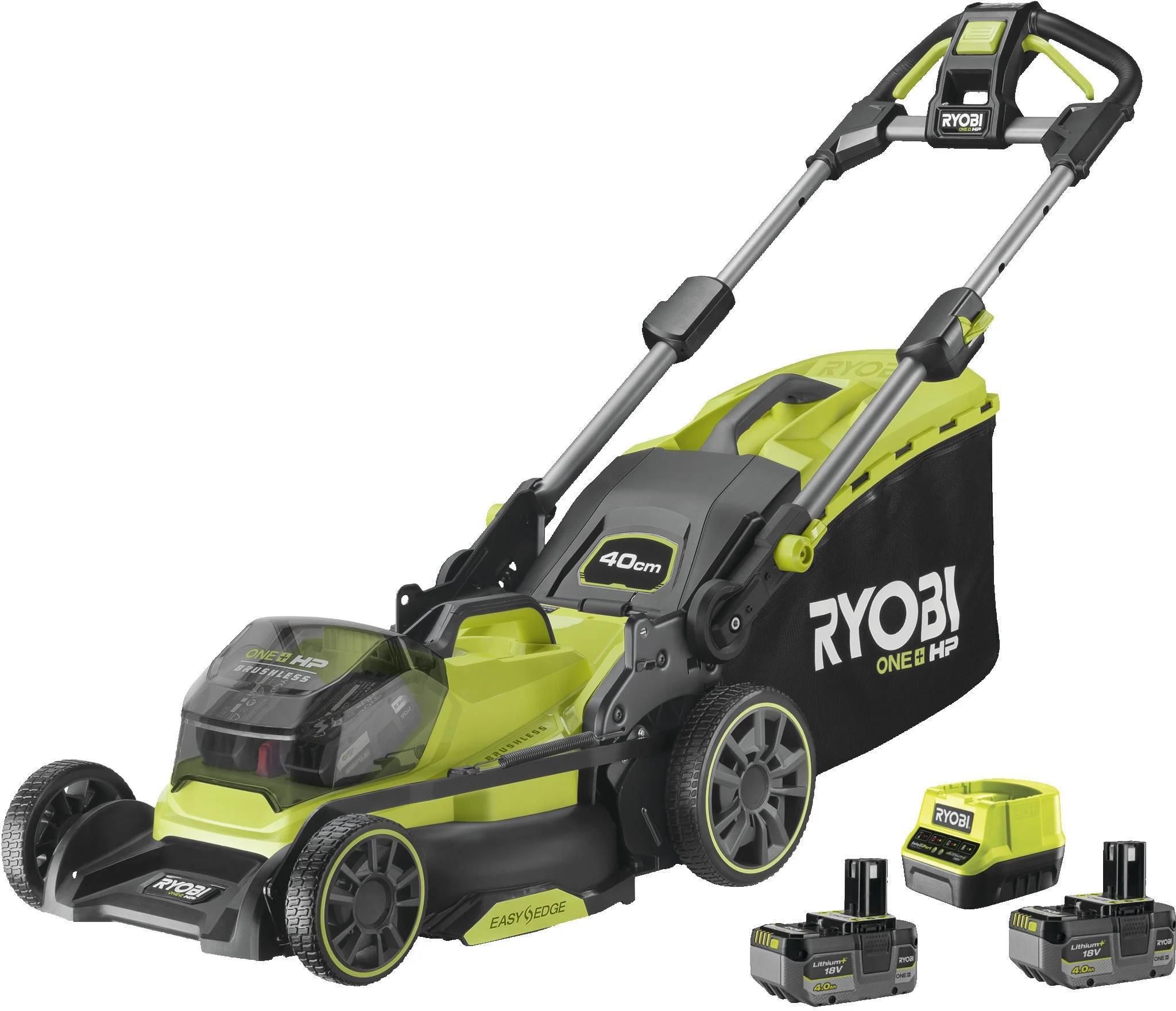 Аккумуляторная газонокосилка RYOBI RY18LMX40B-240 с 2 АКБ и ЗУ