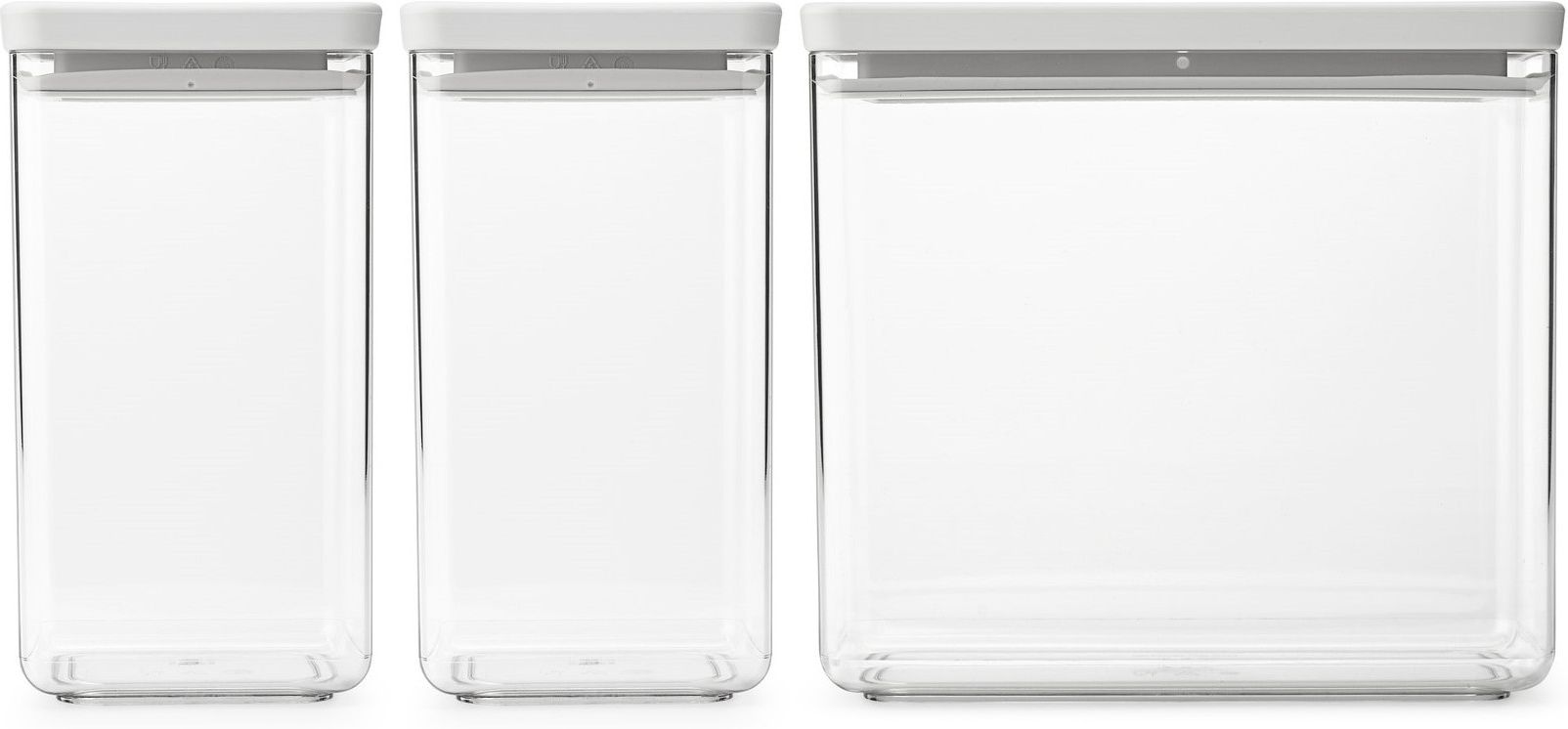 Набор контейнеров для хранения Brabantia Tasty+ 230769, 2 × 1,6 л + 3,5 л, 3 предмета, светло-серый