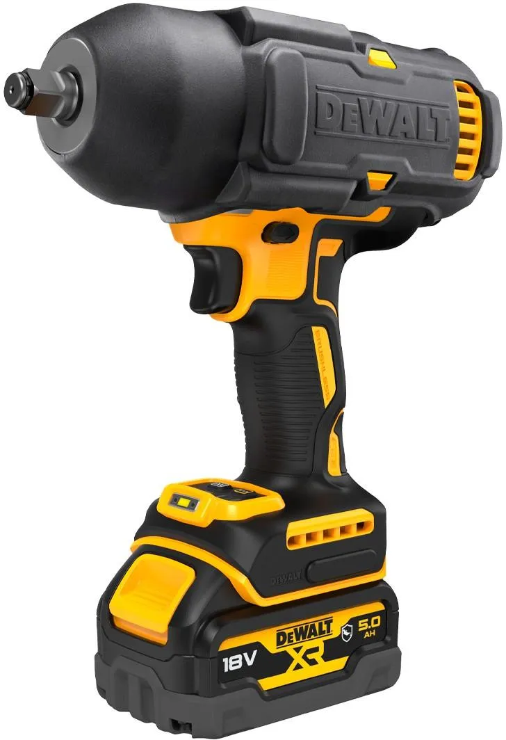 Аккумуляторный гайковерт DeWalt (DCF900P2G-QW), с 2 АКБ 5 Ач и ЗУ, в кейсе