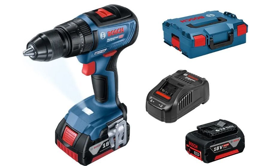 Аккумуляторная ударная дрель Bosch GSB 18V-50 Professional (06019H5101)