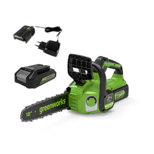 Пила Greenworks 24V GD24X2CS36 2 акб и зу