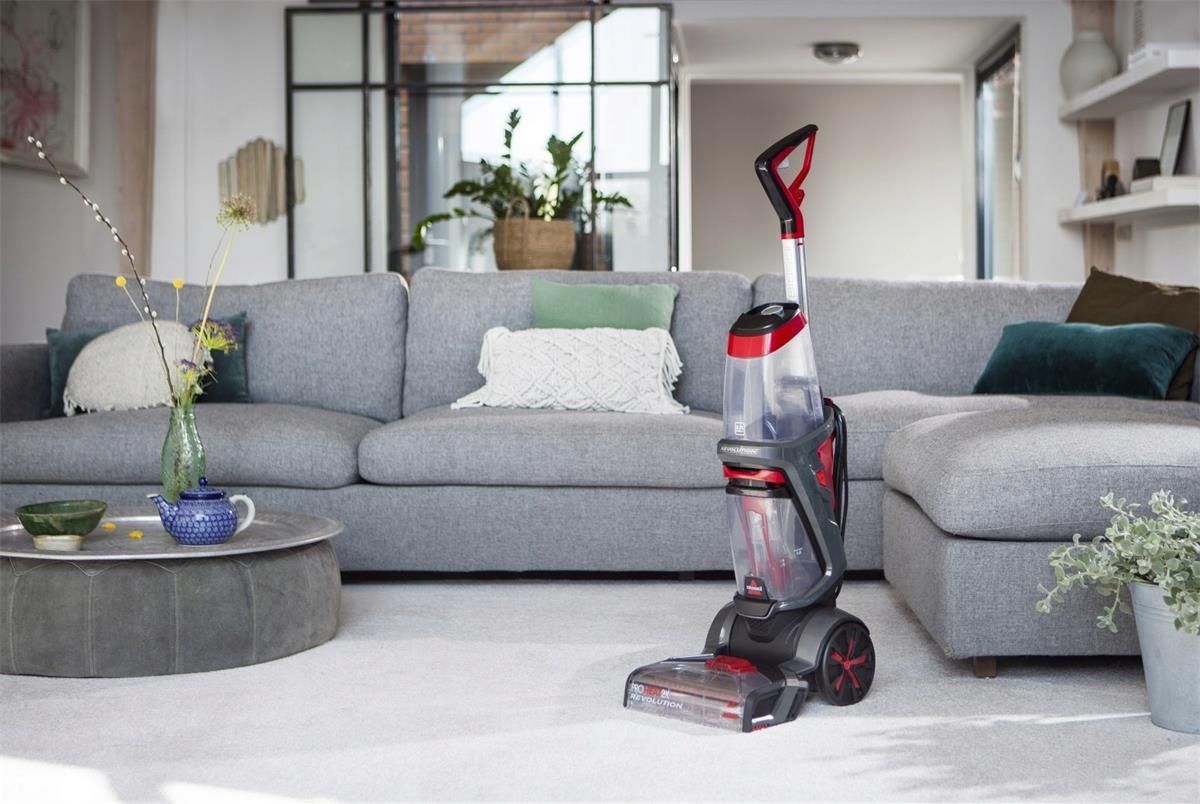 Вертикальный моющий пылесос BISSELL ProHeat 2X Revolution 1858N, серо-красный