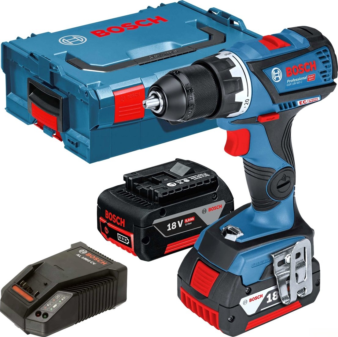 Аккумуляторная дрель-шуруповерт Bosch GSR 18V-60 FC 06019G7103