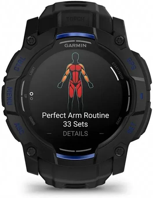 Смарт-часы Garmin Instinct 3 50mm Bolt blue Чёрно-тёмно-синий