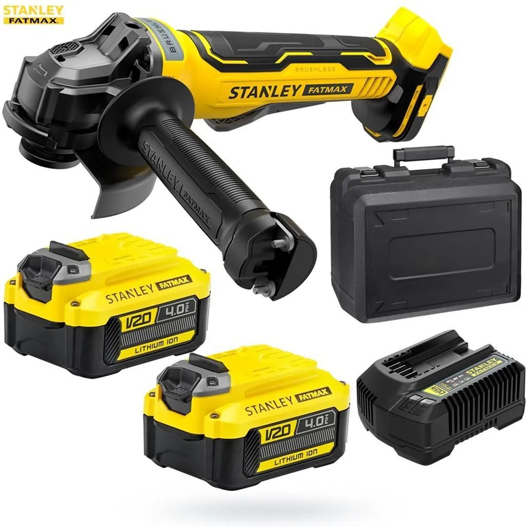Угловая шлифмашина аккумуляторная Stanley Fatmax V20 (SFMCG700M2K)