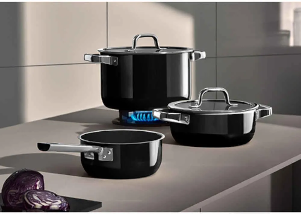 Набор кастрюль 4 предмета WMF Fusiontec Mineral Pro Ocean Blue Black (0518695290)
