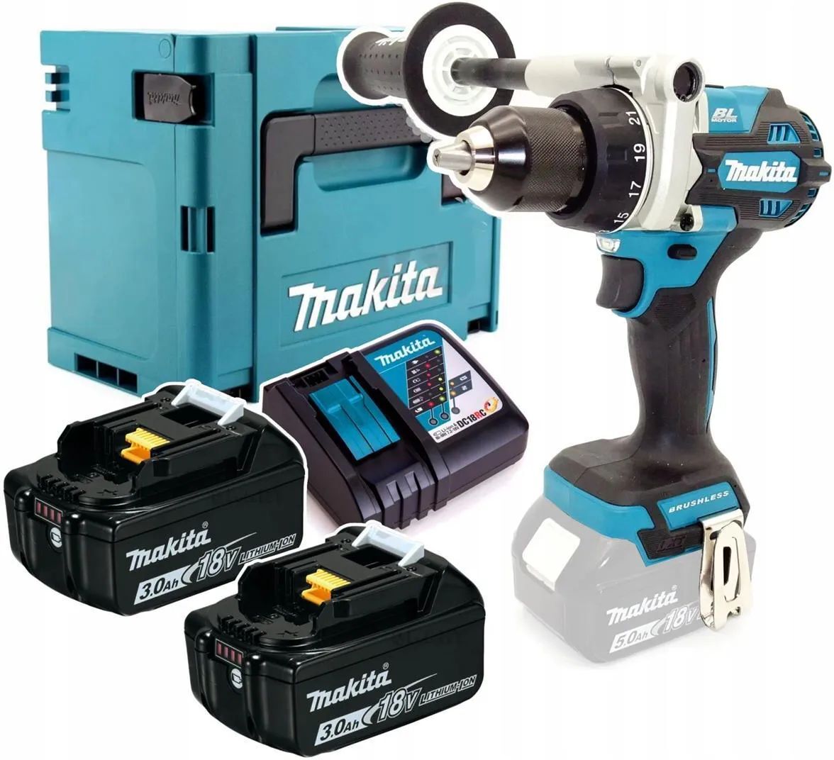 Ударная дрель Makita DDF486RTJ 18V LXT с АКБ 2x5,0 Ah и ЗУ