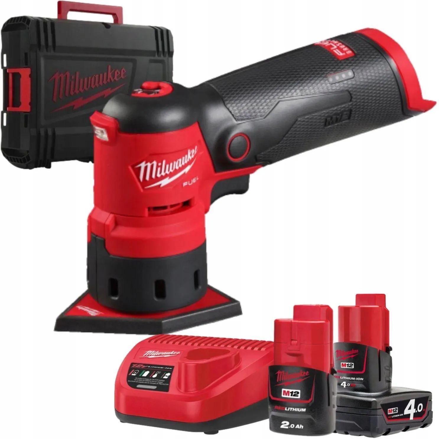 Эксцентриковая шлифмашина Milwaukee M12 FDSS-422X 24,0 Ah и ЗУ 4933479681