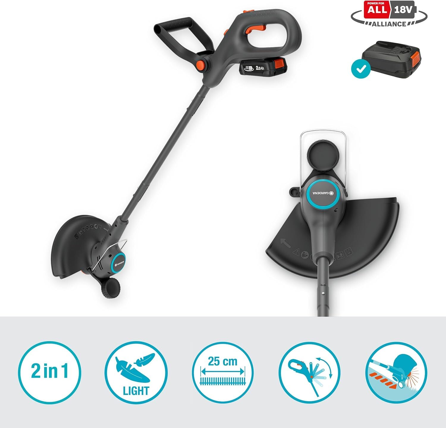 Аккумуляторный триммер Gardena Easytrim 14704-20