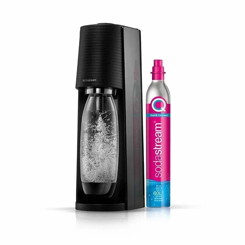 Комплект: Сифон Sodastream Terra (черный) +2 бутылки + 4 сиропа