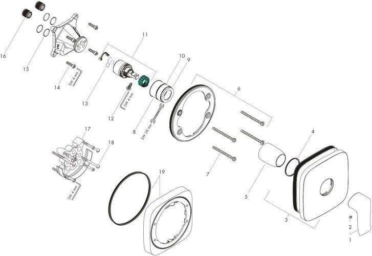 Смеситель для душа Hansgrohe Metris хром 31456000
