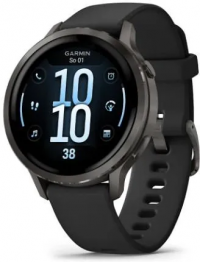 Смарт-часы Garmin Venu 4 41 mm Slate с черным ремешком