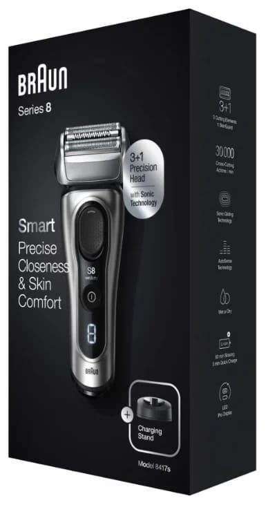 Электробритва Braun Series 8 8417s, серебристый