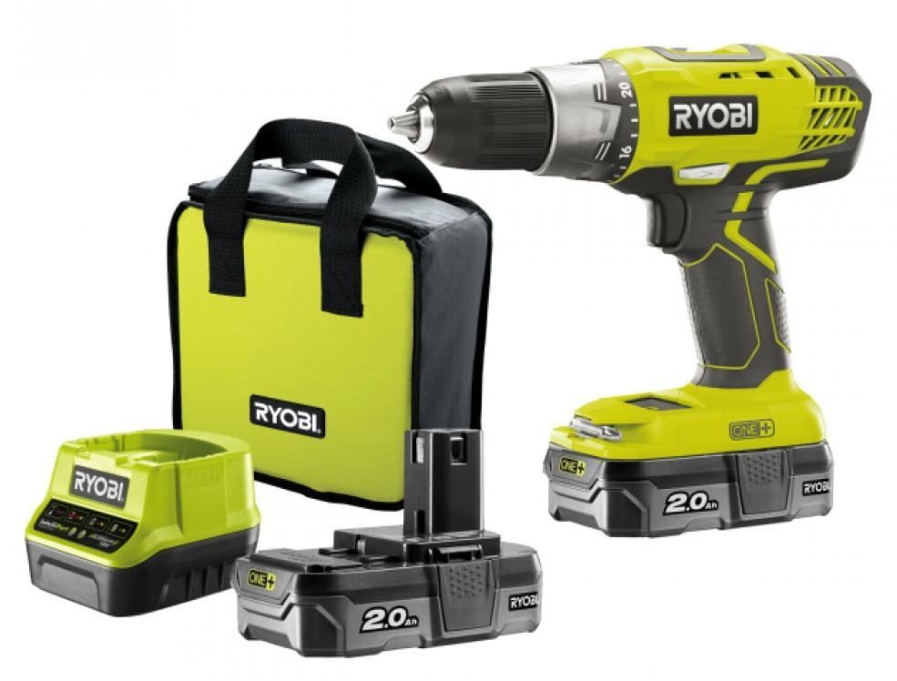 Ударная дрель RYOBI R18PD2-220S с 2 АКБ и ЗУ