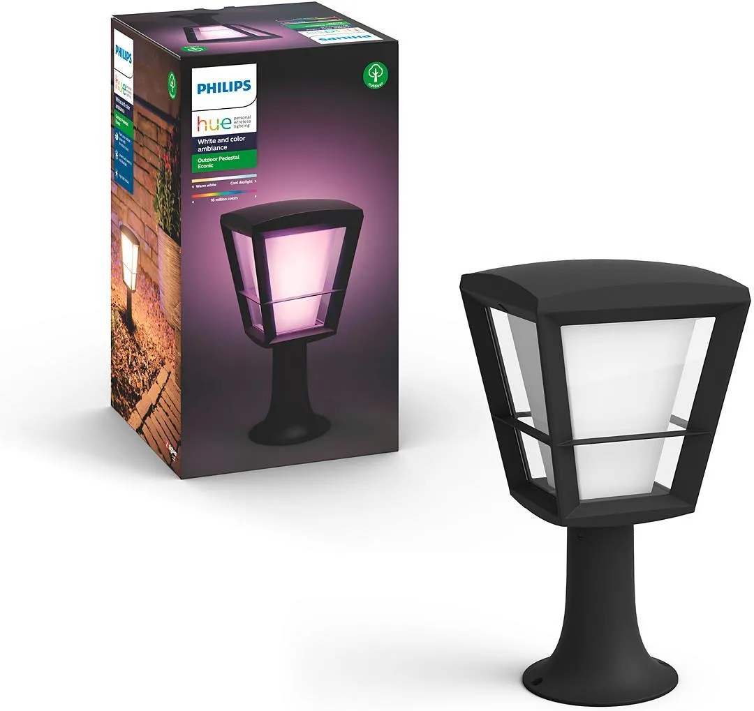 Уличный светильник-столб PHILIPS Hue White and Color Ambiance Econic черный 1744130P7