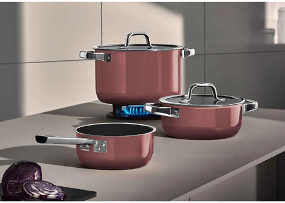 Набор кастрюль 4 предмета WMF Fusiontec Mineral Pro Rose Quartz (0518955290)
