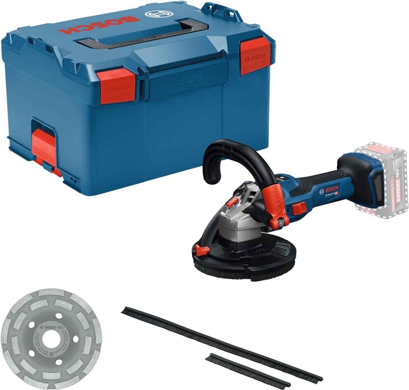 Аккумуляторная шлифовальная машина по бетону Bosch GBR 18V-15 S 0601776201