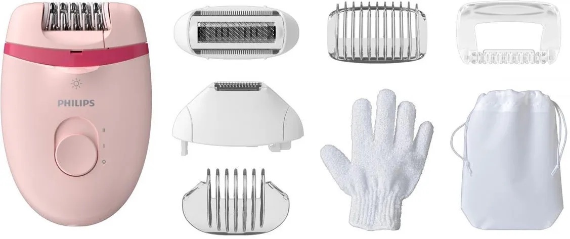 Эпилятор Philips Satinelle Essential BRE285/00, розовый