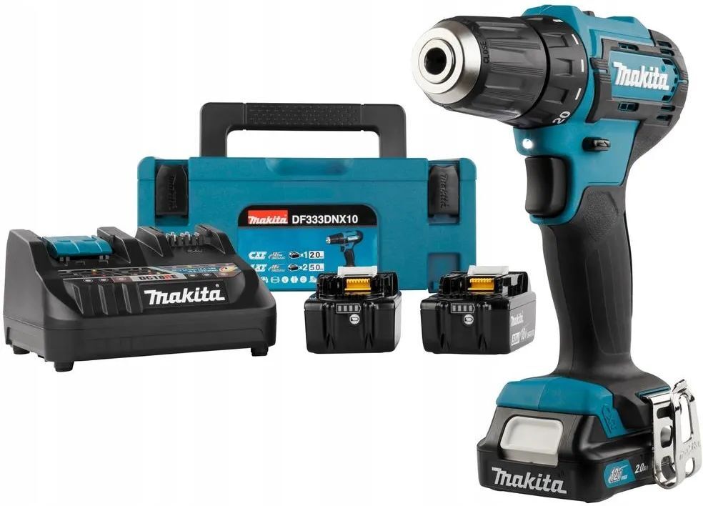 Дрель-шуруповёрт Makita DF333DNX10 12V CXT 30 Нм с АКБ и ЗУ