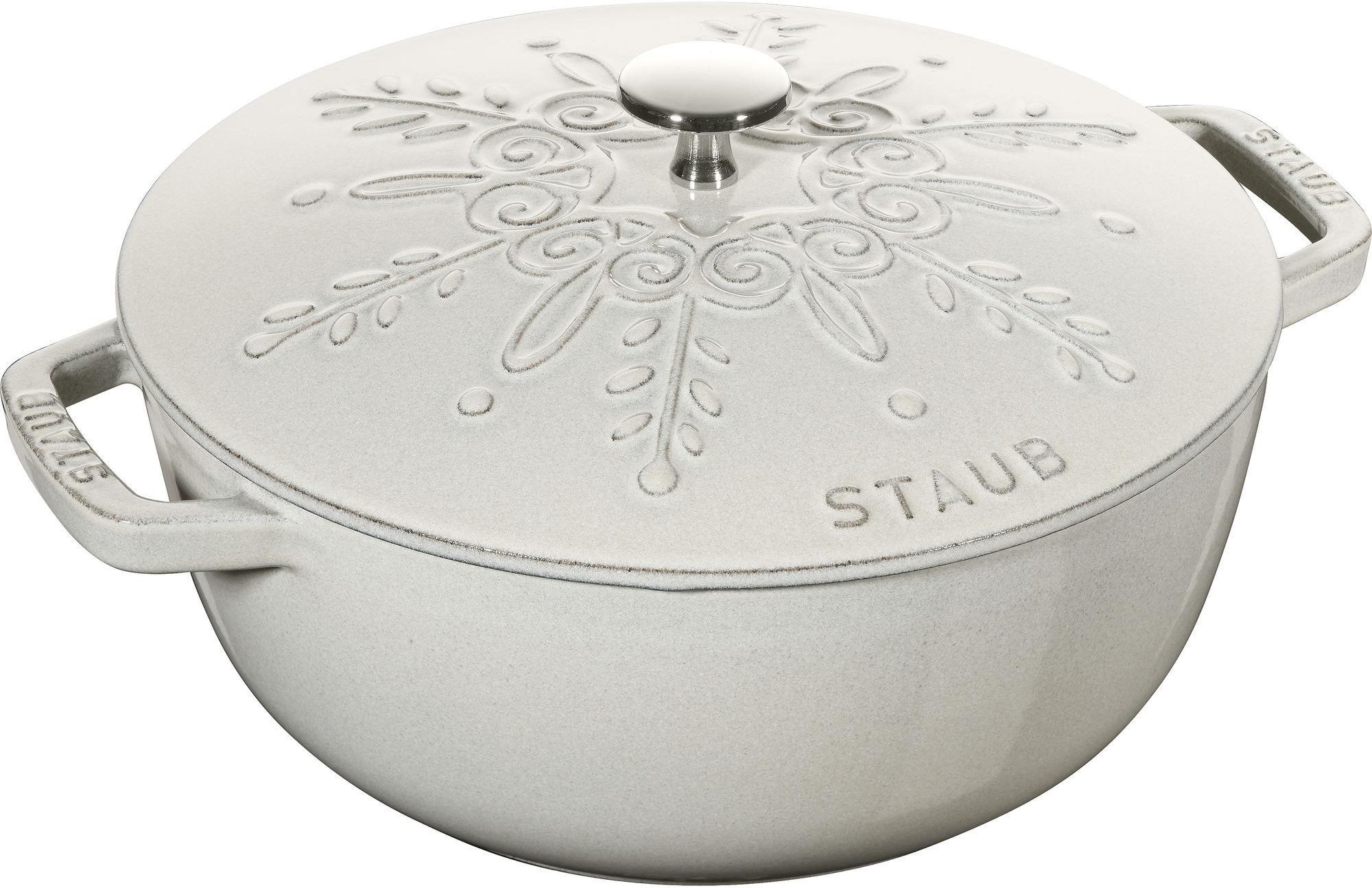 Чугунная кастрюля Staub Snowflake La Cocotte 3,6 л, белая 405065480