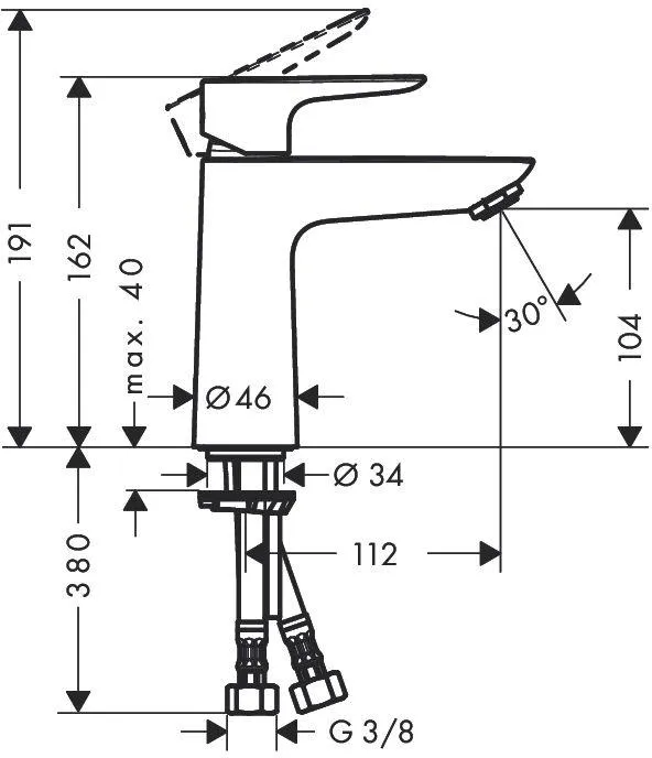 Смеситель Hansgrohe Talis Select E, хром 71712000