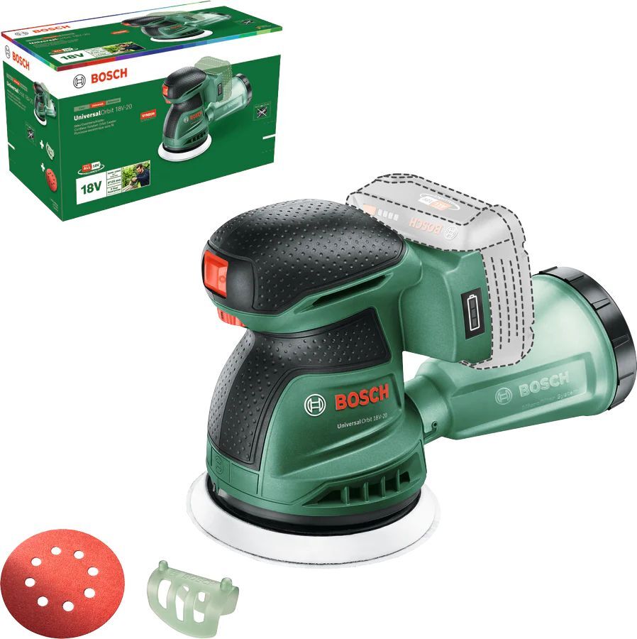 Аккумуляторная эксцентриковая шлифмашина Bosch UniversalOrbit 18V-20 (06033E4100)