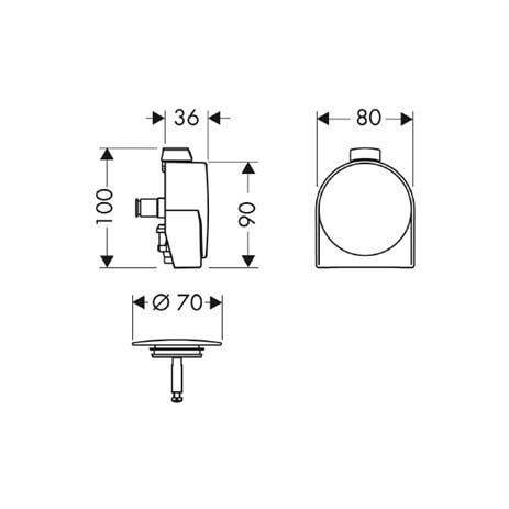 Сливной комплект Hansgrohe Metropol E Exafill S 58117820