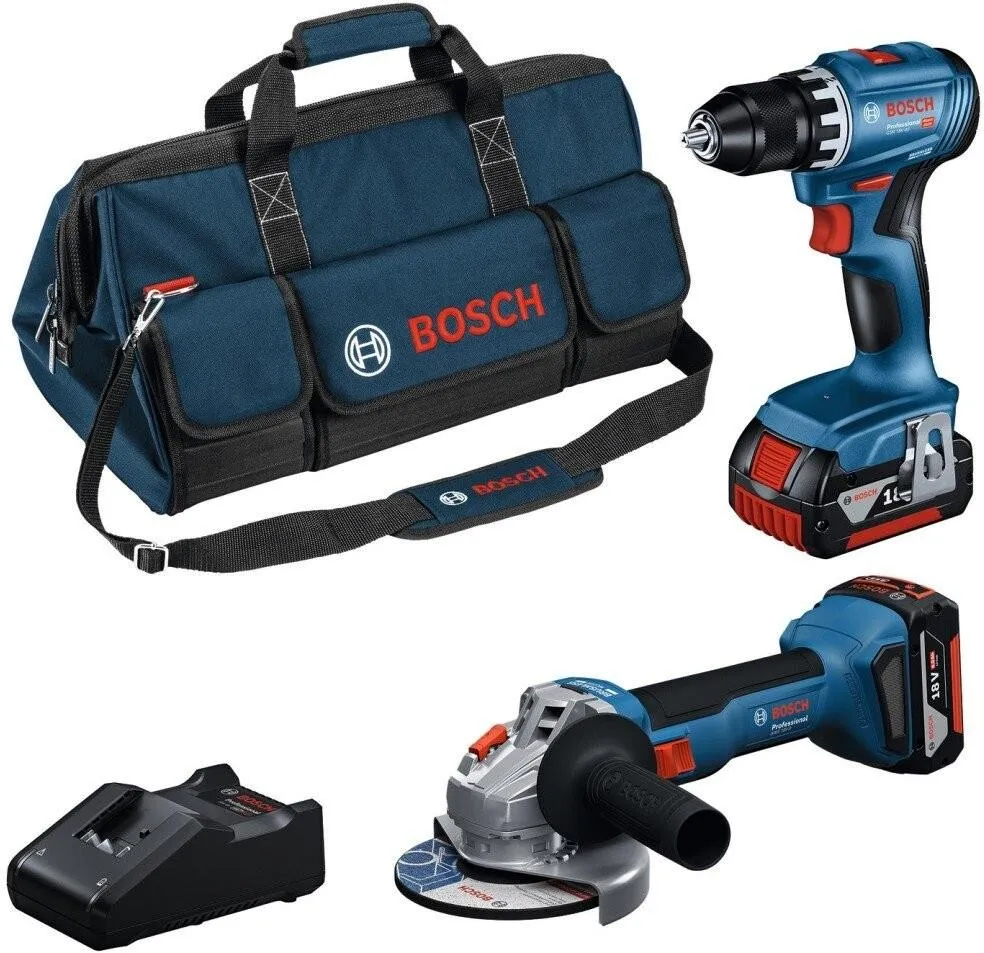 Набор дрель + угловая шлифмашина Bosch GSR 18V-45 + GWS 18V-8 Professional 0615A5007N