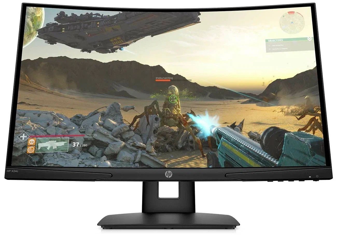 23.6" Монитор HP X24c (9FM22AA), 1920x1080, 144 Гц, *VA, черный
