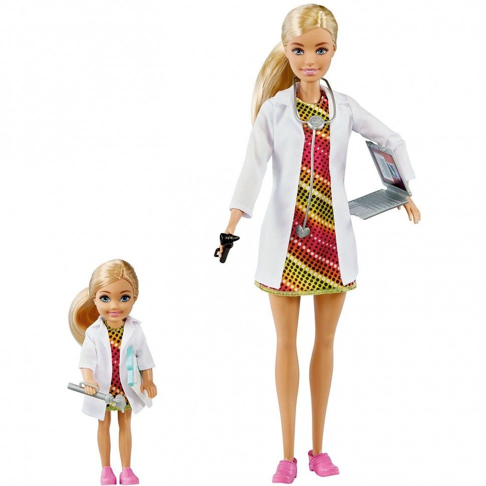 Набор кукол Barbie и Chelsea доктор, звезда тенниса и музыкант GNF01