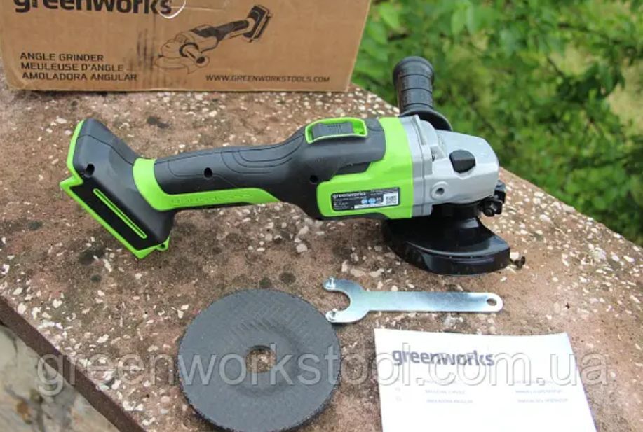 Углошлефовальная машина аккумуляторная Greenworks GD24AG (GR3200207) без акб