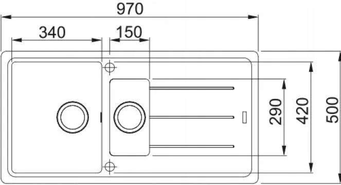Кухонная раковина Franke Basis BFG 651-97 114.0693.554, матовый черный / черный слив