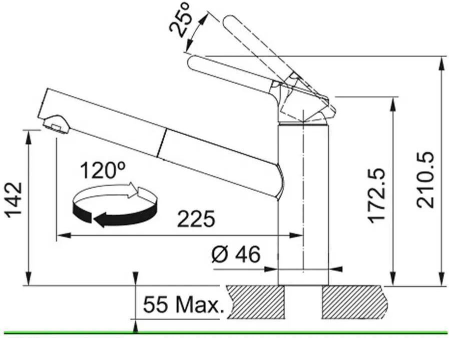 Кухонный кран Franke Orbit pull-out 115.0623.055, хром