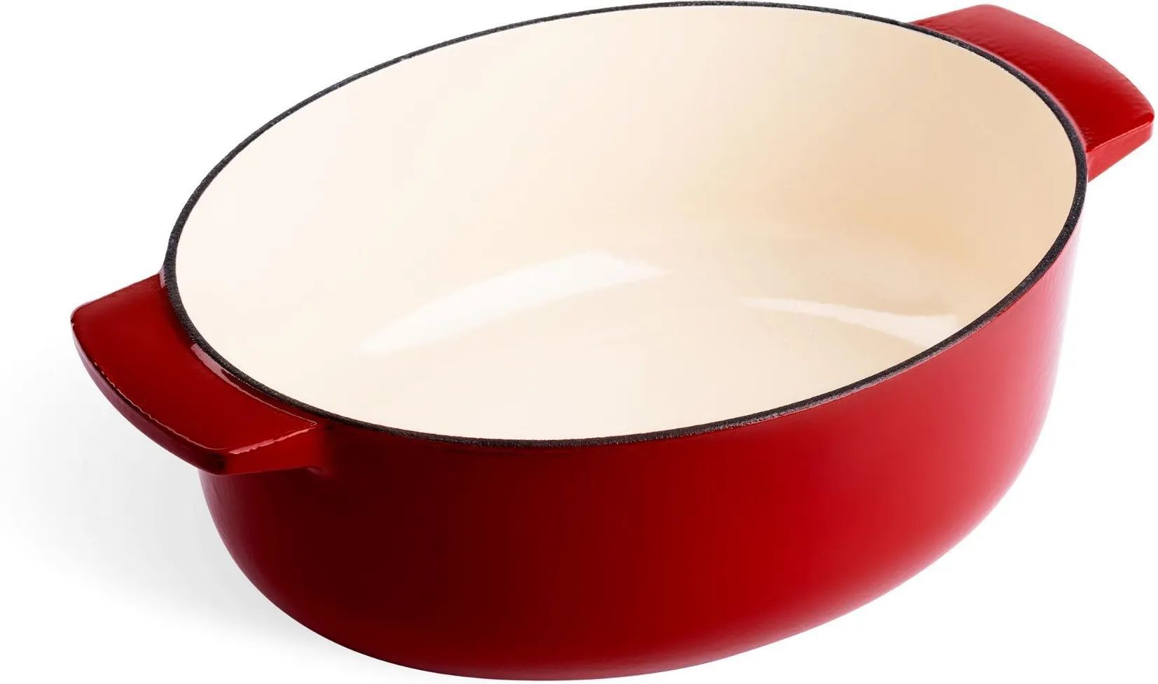 Жаровня чугунная овальная KitchenAid 5,6 л красный